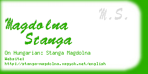 magdolna stanga business card